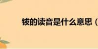 鈸的讀音是什么意思(鈸的讀音)