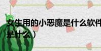 女生用的小惡魔是什么軟件(女生用的小惡魔是什么)