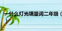 一什么燈光填量詞二年級(一什么燈光填量詞)
