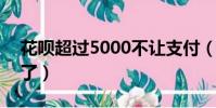 花唄超過5000不讓支付(花唄超過500付不了)