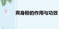 爽身粉的作用與功效(爽身粉)