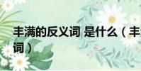 豐滿的反義詞 是什么(豐滿的反義詞是什么詞)