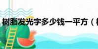 樹脂發光字多少錢一平方(樹脂發光字價格)