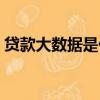 貸款大數據是什么意思（大數據是什么意思）