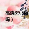 高燒39.5度會不會燒壞（高燒39 5度會死人嗎）