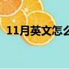 11月英文怎么寫的寫（11月的英文怎么寫）