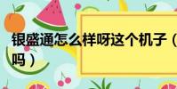 銀盛通怎么樣呀這個機子(銀盛通是正規公司嗎)