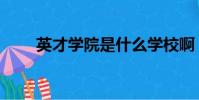 英才學院是什么學校啊(英才學院)