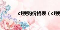 cf換購價格表(cf換購12月)