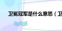 衛冕冠軍是什么意思(衛冕 什么意思)