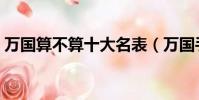 萬國算不算十大名表(萬國手表一般多少錢)
