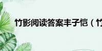 竹影閱讀答案豐子愷(竹影閱讀答案)