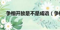 爭相開放是不是成語(爭相開放的意思)