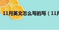 11月英文怎么寫的寫(11月的英文怎么寫)