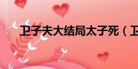 衛子夫大結局太子死(衛子夫大結局)