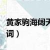 黃家駒海闊天空歌詞大全（黃家駒海闊天空歌詞）