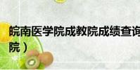 皖南醫學院成教院成績查詢(皖南醫學院成教院)