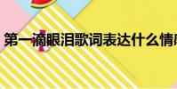 第一滴眼淚歌詞表達什么情感(第一滴眼淚)