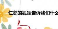 仁慈的狐貍告訴我們什么道理(仁慈)