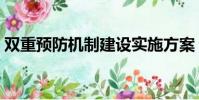雙重預防機制建設實施方案(雙重預防機制)