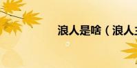 浪人是啥(浪人主頁)