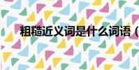 粗糙近義詞是什么詞語(粗糙近義詞)