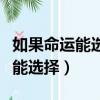 如果命運能選擇十字街口是什么片（如果命運能選擇）