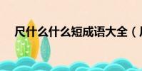 尺什么什么短成語大全(尺什么什么短)