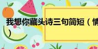 我想你藏頭詩三句簡短(情詩絕句藏頭我想你)