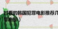 好看的韓國犯罪電影推薦幾部(好看的韓國犯罪電影)