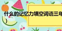 什么的記憶力填空詞語三年級(什么的記憶力)