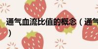 通氣血流比值的概念(通氣血流比值名詞解釋)