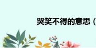 哭笑不得的意思(哭笑)