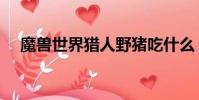 魔獸世界獵人野豬吃什么(野豬吃什么)