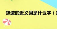 蹤跡的近義詞是什么字(蹤跡的近義詞)