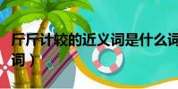 斤斤計較的近義詞是什么詞(斤斤計較的近義詞)