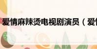 愛情麻辣燙電視劇演員(愛情麻辣燙演員表)