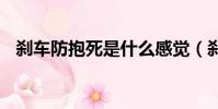剎車防抱死是什么感覺(剎車防抱死abs)