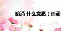 暗涌 什么意思(暗涌什么意思)