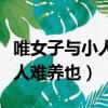 唯女子與小人難養也的真正含義（唯女子與小人難養也）