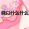 曉以什么什么四字詞語大全（曉以什么什么）