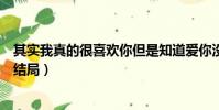 其實我真的很喜歡你但是知道愛你沒有結局(知道愛你沒有結局)