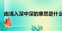 由淺入深中深的意思是什么(由淺入深的意思)