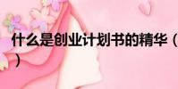 什么是創業計劃書的精華(什么是創業計劃書)