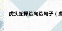 虎頭蛇尾造句造句子(虎頭蛇尾造句)