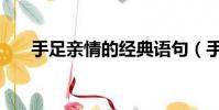手足親情的經典語句(手足情的意思)