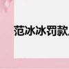 范冰冰罰款八個億（范冰冰罰款多少錢）