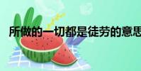 所做的一切都是徒勞的意思(徒勞的意思)