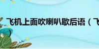 飛機上面吹喇叭歇后語(飛機上吹喇叭歇后語)