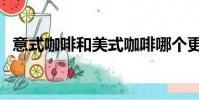 意式咖啡和美式咖啡哪個更苦(意式咖啡)